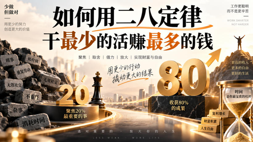 付费文章：如何用二八定律干最少的活賺最多的钱-智点网