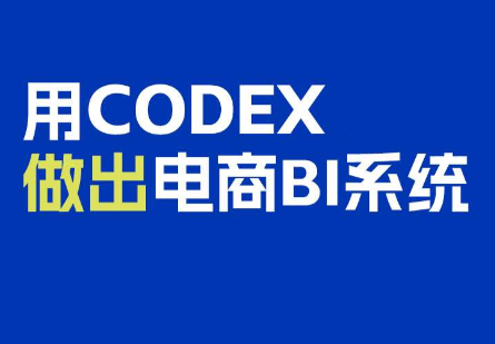 电商108将·用Codex做出电商BI系统-智点网