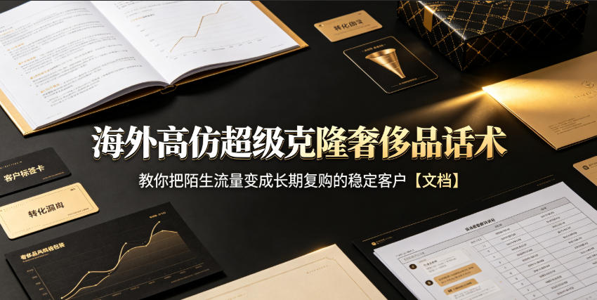 海外高仿超级克隆奢侈品话术，教你把陌生流量变成长期复购的稳定客户【文档】-智点网