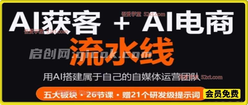 AI 获客 + AI 电商流水线｜21 个提示词模板，单人搭建 AI 自媒体运营团队-智点网