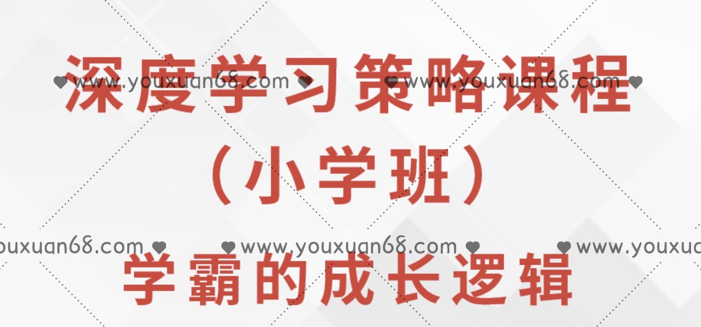 叶修《深度学习策略课程·小学班》学霸的成长逻辑-亲子教育-智点网