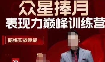 众星捧月表现力巅峰训练营，全方位打造，陪练实战赋能-个人发展-智点网