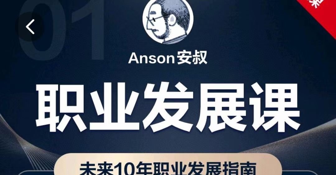 Anson安叔—职业发展课未来10年职业发展指南-职场生存-智点网