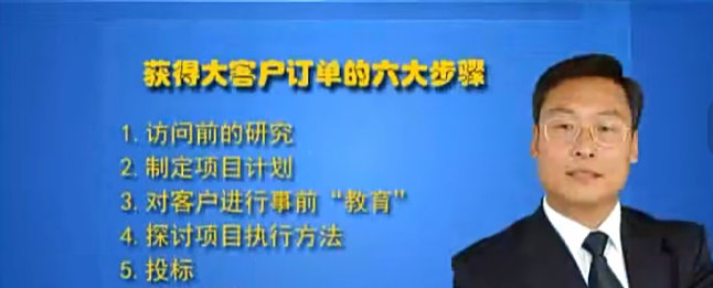 鲁百年-获得大客户订单的六大步骤 视频课6节-销售技巧-智点网