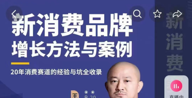 王岑:新消费品牌增长方法与案例(爆款视频课)_王岑3.0-品牌营销