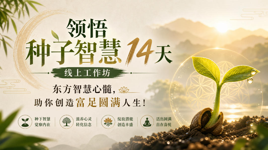 鹿大米领悟种子智慧14天线上工作坊，东方智慧心髓，助你创造富足圆满人生！-智点网