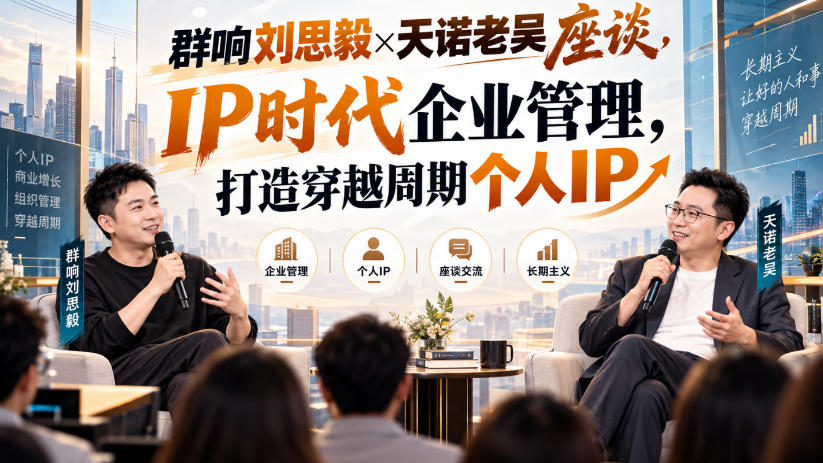群响刘思毅×天诺老吴座谈，IP时代企业管理，打造穿越周期个人IP-智点网
