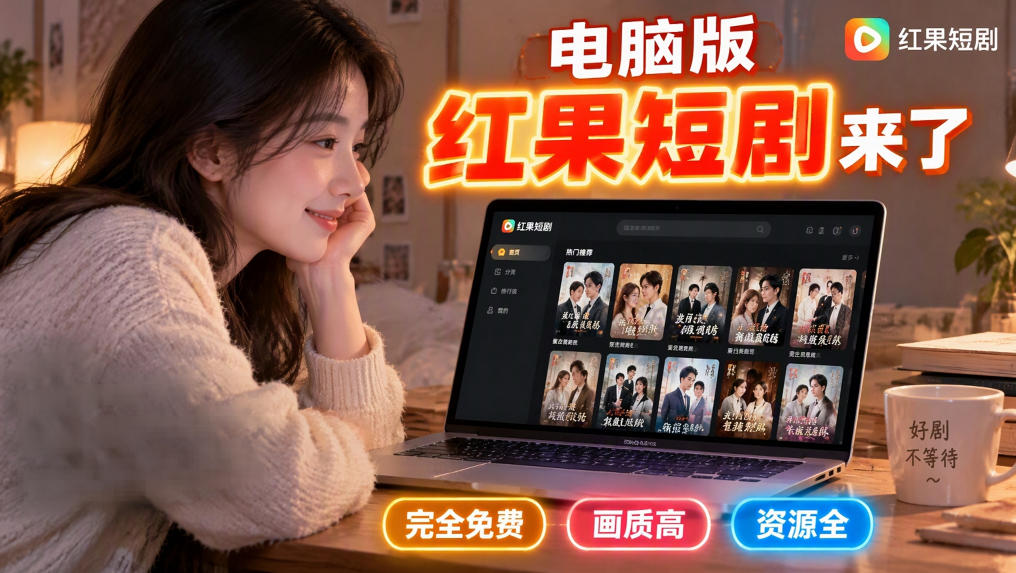 手机看短剧费眼？电脑版红果短剧来了，完全免费、画质高、资源全-智点网